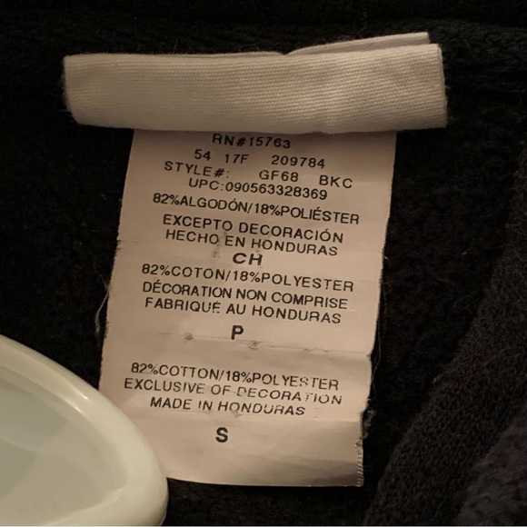 ⚫️ CHAMPION REVERSE WEAVE LOGO BLACK PULLOVER HOODIE MENS SIZE SMALL ⚫️ - Picture 6 of 6